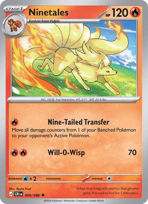 Ninetales, carte 009 de Chaos Rising