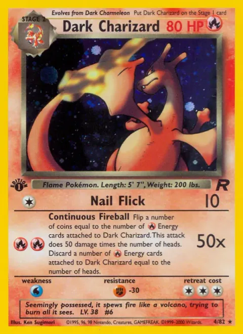 Dark Charizard, card 4 from Team Rocket