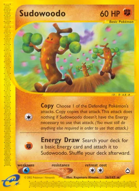 Sudowoodo, card 36 from Aquapolis
