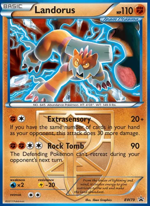 Landorus, carte BW79 de BW Black Star Promos