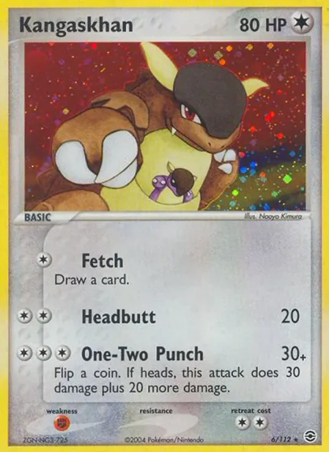 Kangaskhan, card 6 from FireRed & LeafGreen