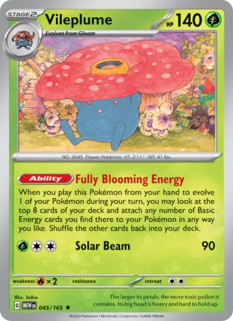 Vileplume, carte 045 de 151