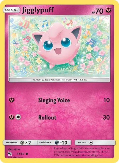 Jigglypuff, card 41 from Hidden Fates