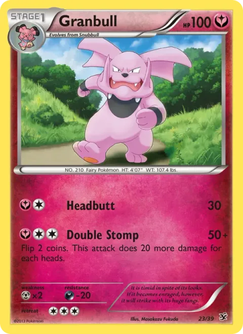Granbull, carte 23 de Kalos Starter Set