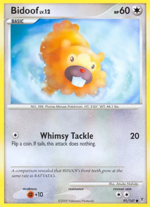 Bidoof, card 91 from Supreme Victors