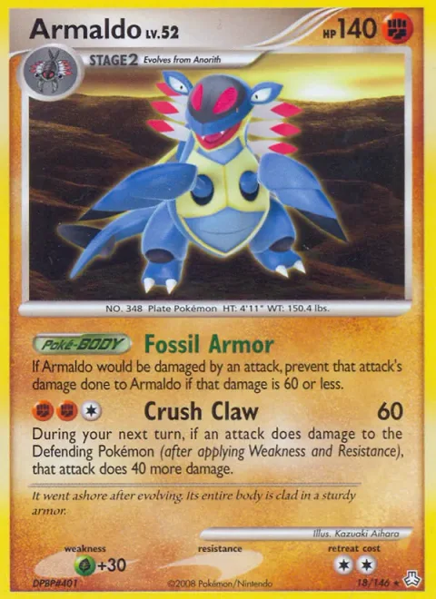 Armaldo, card 18 from Legends Awakened