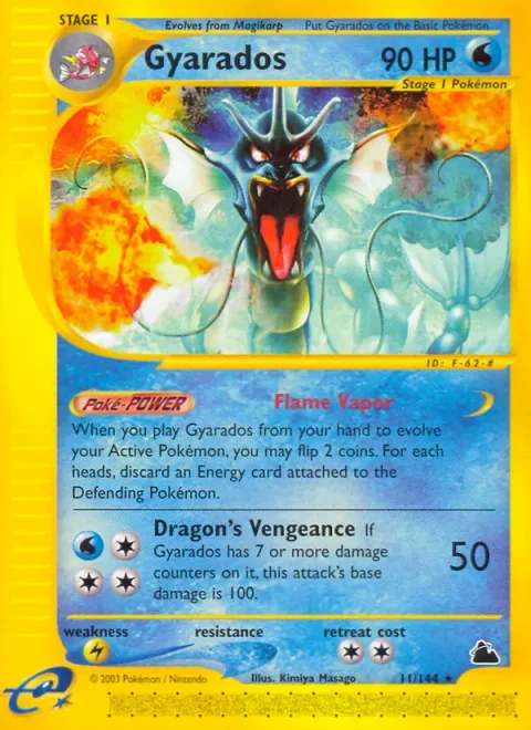 Gyarados, card 11 from Skyridge