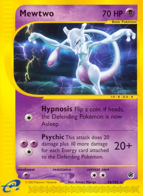 Mewtwo, card 56 from Expedition Base Set
