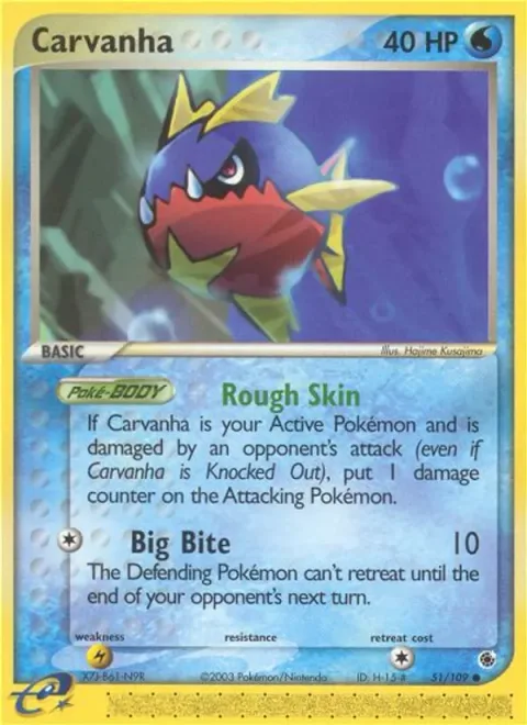 Carvanha, carte 51 de Ruby & Sapphire