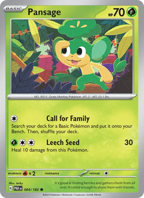 Pansage, carte 004 de Paradox Rift
