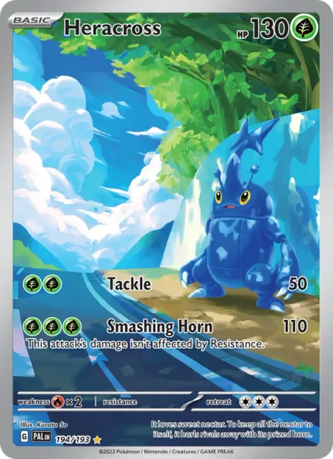 Heracross, carte 194 de Paldea Evolved