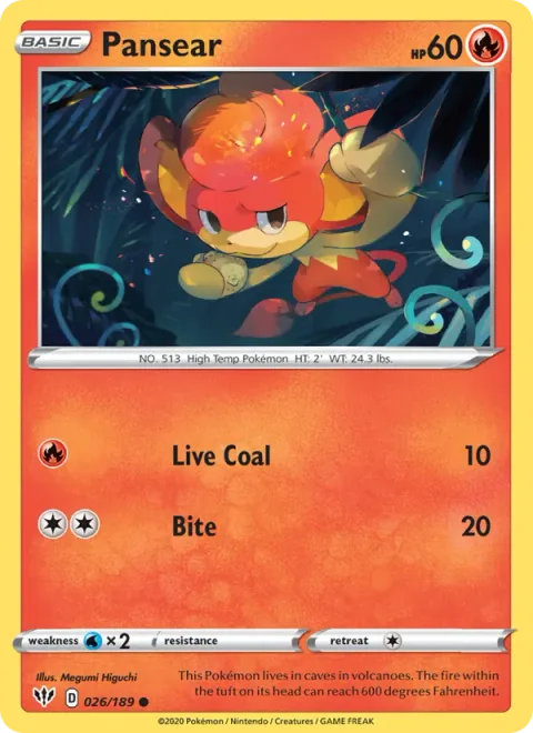Pansear, card 26 from Darkness Ablaze
