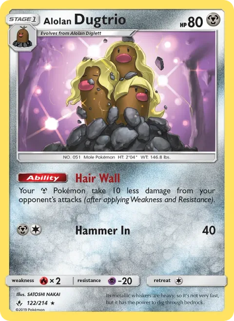 Alolan Dugtrio, carte 122 de Unbroken Bonds