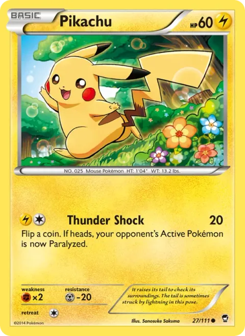 Pikachu, carte 27 de Furious Fists