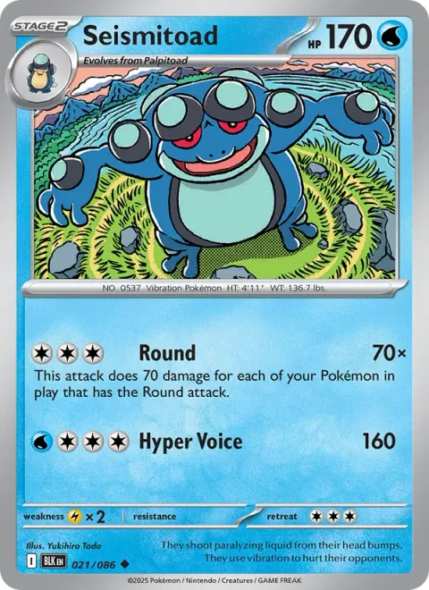Seismitoad, card 021 from Black Bolt