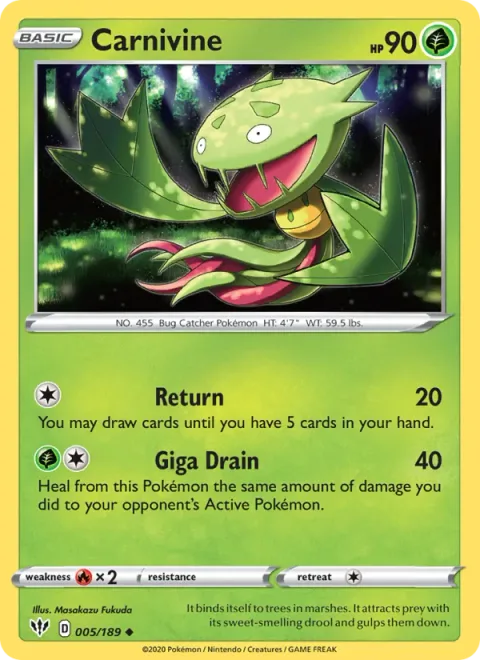 Carnivine, carte 5 de Darkness Ablaze