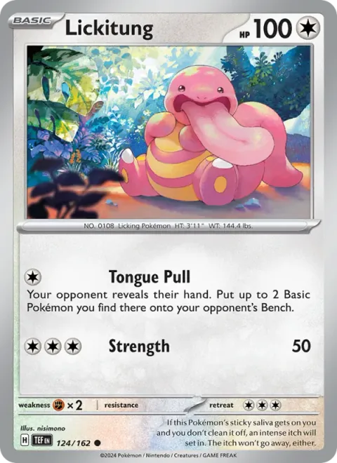 Lickitung, card 124 from Temporal Forces
