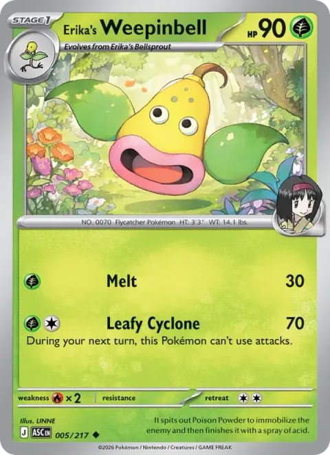 Erika's Weepinbell, carte 005 de Ascended Heroes