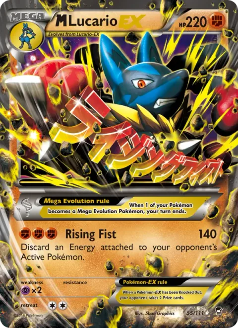 M Lucario EX, card 55 from Furious Fists