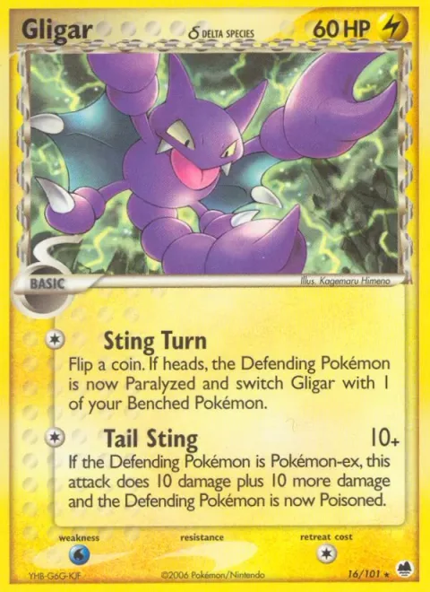 Gligar δ, carte 16 de Dragon Frontiers