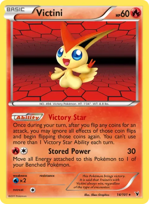 Victini, card 14 from Noble Victories
