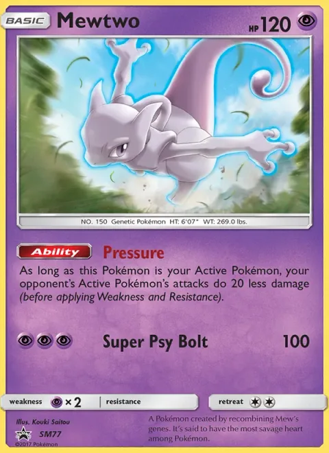 Mewtwo, carte SM77 de SM Black Star Promos