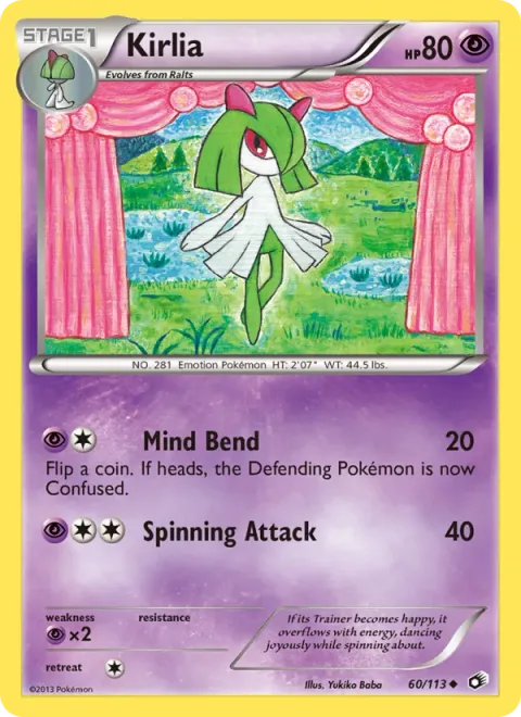 Kirlia, carte 60 de Legendary Treasures
