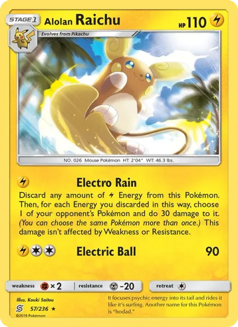 Alolan Raichu, carte 57 de Unified Minds