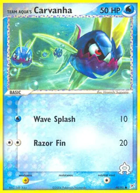 Team Aqua's Carvanha, card 48 from Team Magma vs Team Aqua