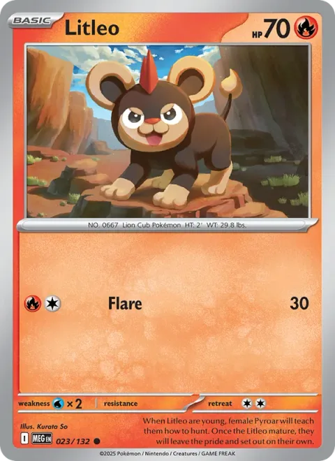Litleo, card 023 from Mega Evolution