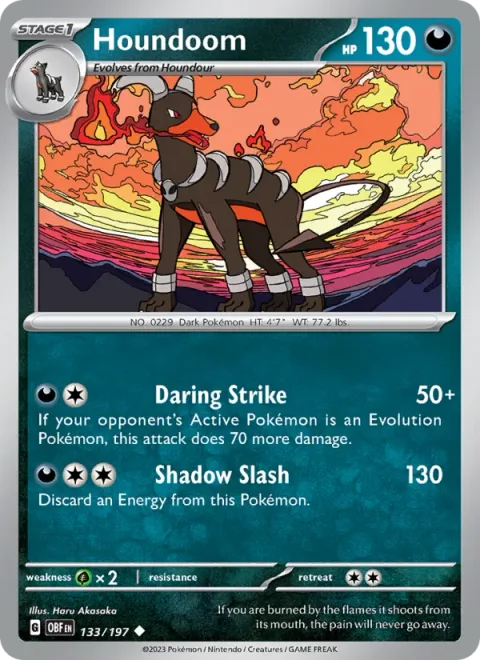 Houndoom, carte 133 de Obsidian Flames
