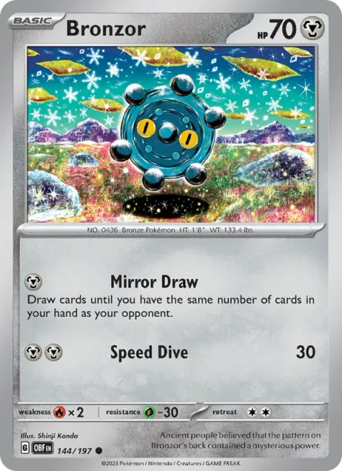 Bronzor, card 144 from Obsidian Flames