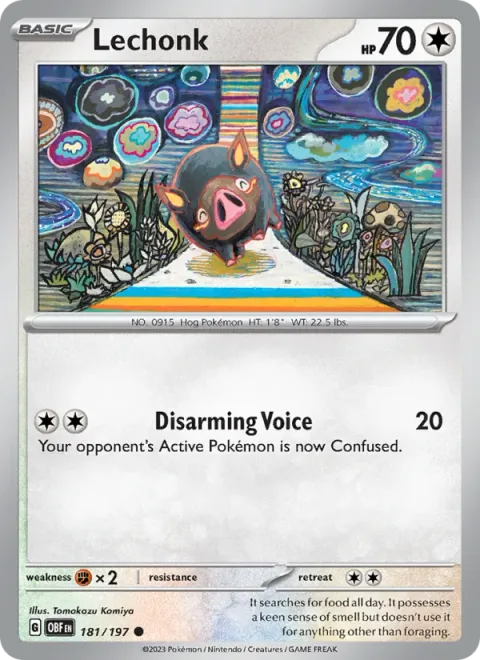 Lechonk, card 181 from Obsidian Flames