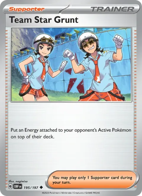 Team Star Grunt, card 195 from Obsidian Flames