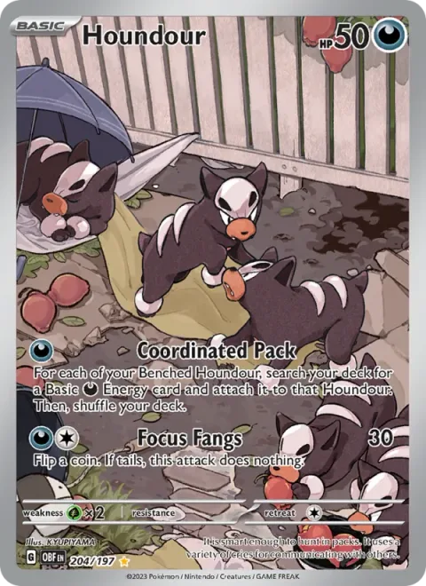 Houndour, carte 204 de Obsidian Flames