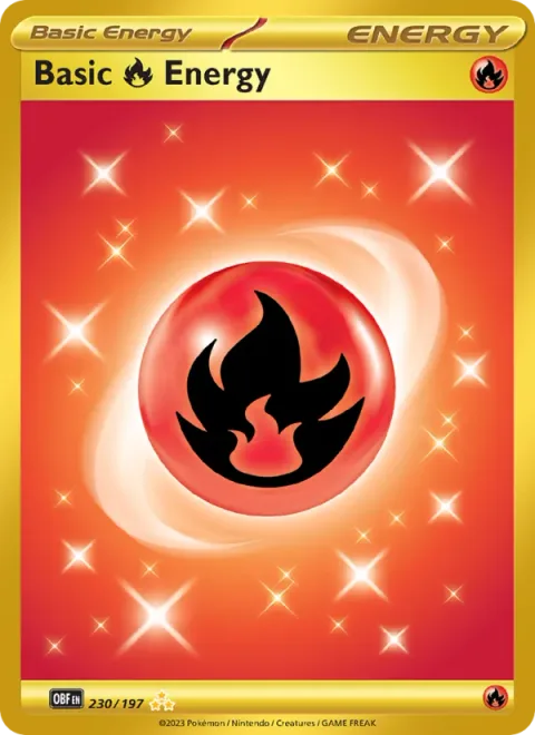 Basic Fire Energy, card 230 from Obsidian Flames
