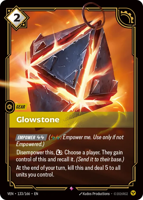 Glowstone, carte ven-133-166 de Vendetta