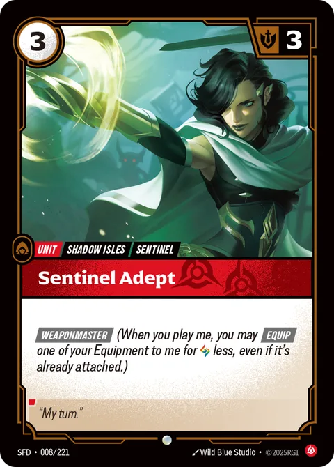 Sentinel Adept, card sfd-008-221 from Spiritforged