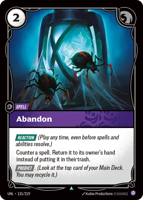 Abandon, carte unl-131-219 de Unleashed