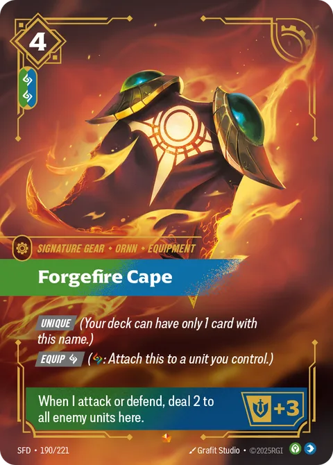 Forgefire Cape, carte sfd-190-221 de Spiritforged