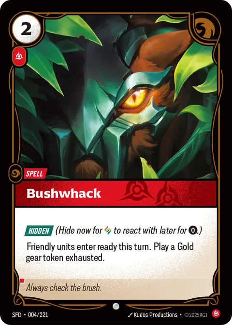 Bushwhack, carte sfd-004-221 de Spiritforged