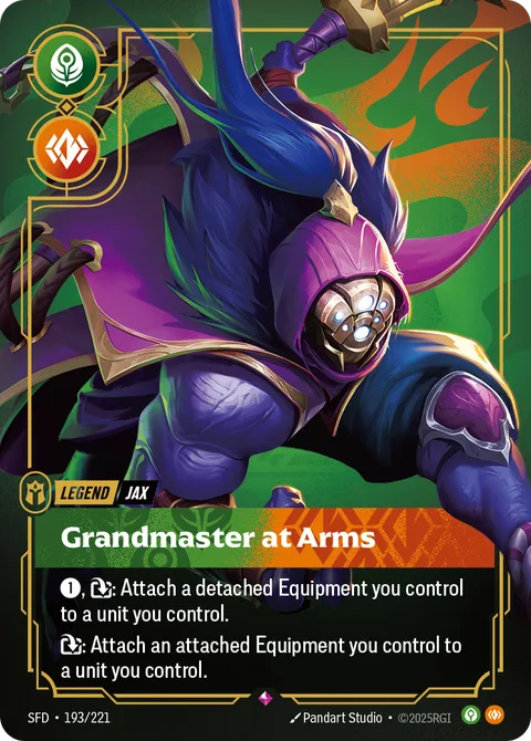Jax - Grandmaster At Arms, card sfd-193-221 from Spiritforged