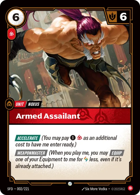 Armed Assailant, card sfd-002-221 from Spiritforged