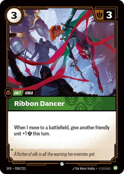 Ribbon Dancer, carte sfd-038-221 de Spiritforged
