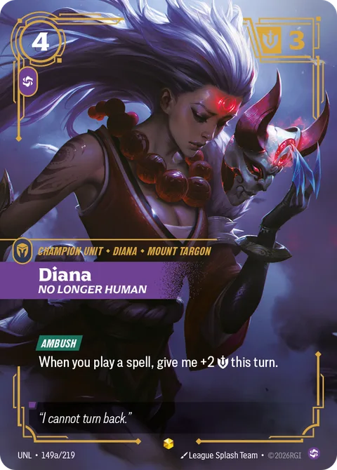 Diana - No Longer Human (Alternate Art), card unl-149a-219 from Unleashed