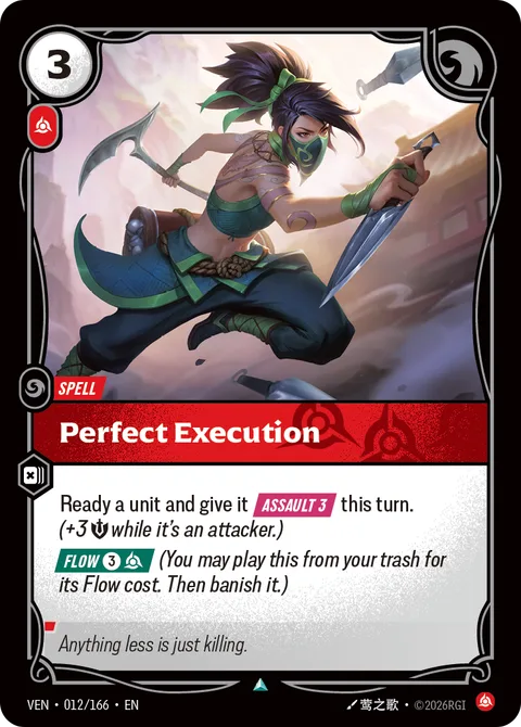 Perfect Execution, card ven-012-166 from Vendetta
