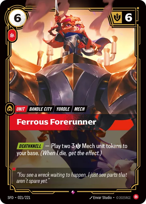 Ferrous Forerunner, card sfd-021-221 from Spiritforged