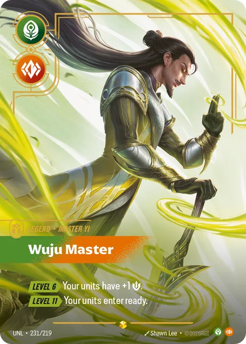 Master Yi - Wuju Master (Overnumbered), carte unl-231-219 de Unleashed