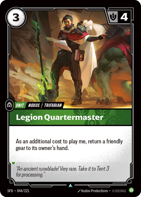 Legion Quartermaster, card sfd-044-221 from Spiritforged