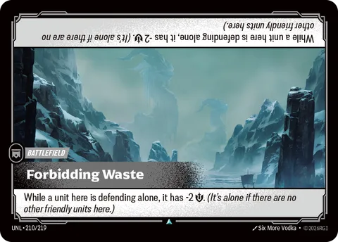 Forbidding Waste, carte unl-210-219 de Unleashed